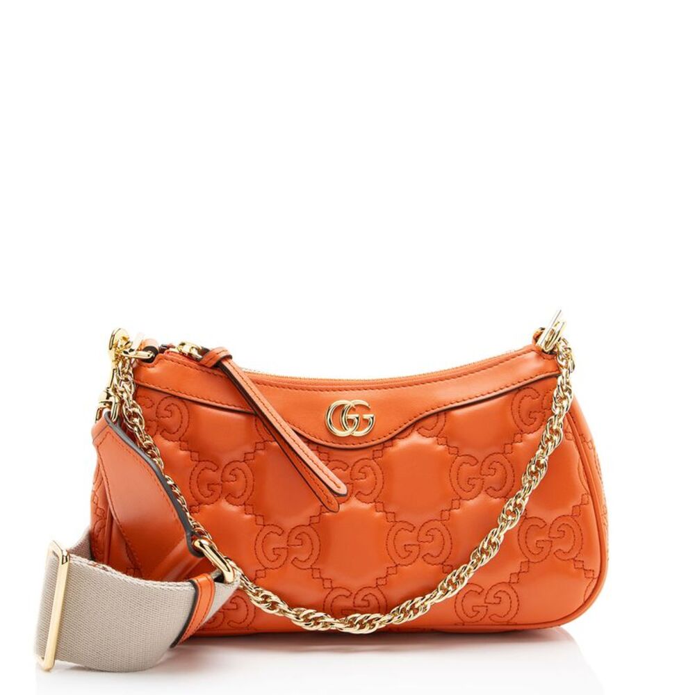 Gucci Jumbo GG Matelasse Leather Chain Small Crossbody